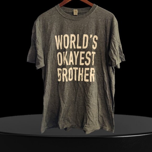 World’s Okayest Brother T-Shirt - Men’s Size: Large - Picture 1 of 3